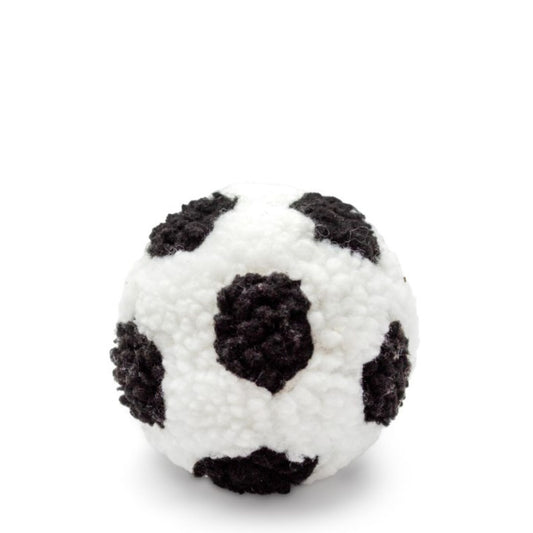 Fleece soccer ball with squeaker inside
