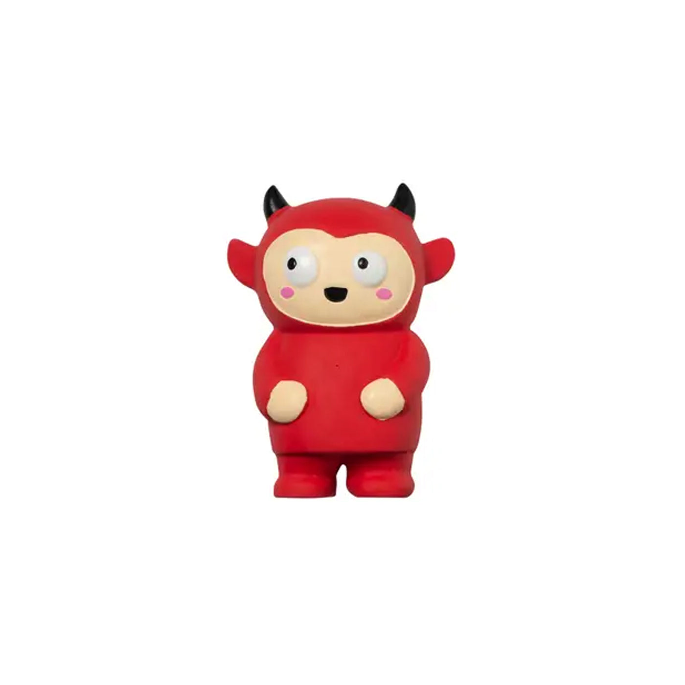 Mini Laytex red Devil dog squeaker toy