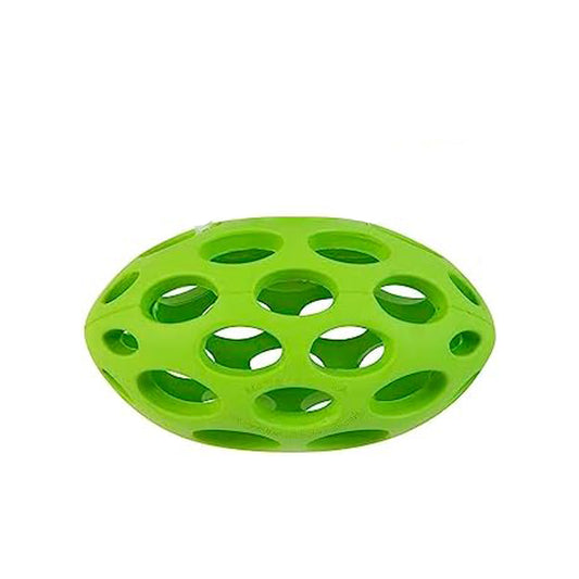 Green textured ball on a white background