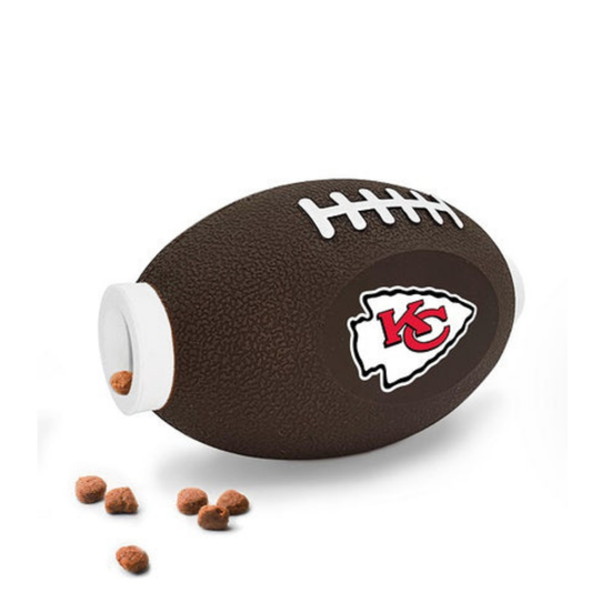 Foot ball colored and shape treat dispensing toy
