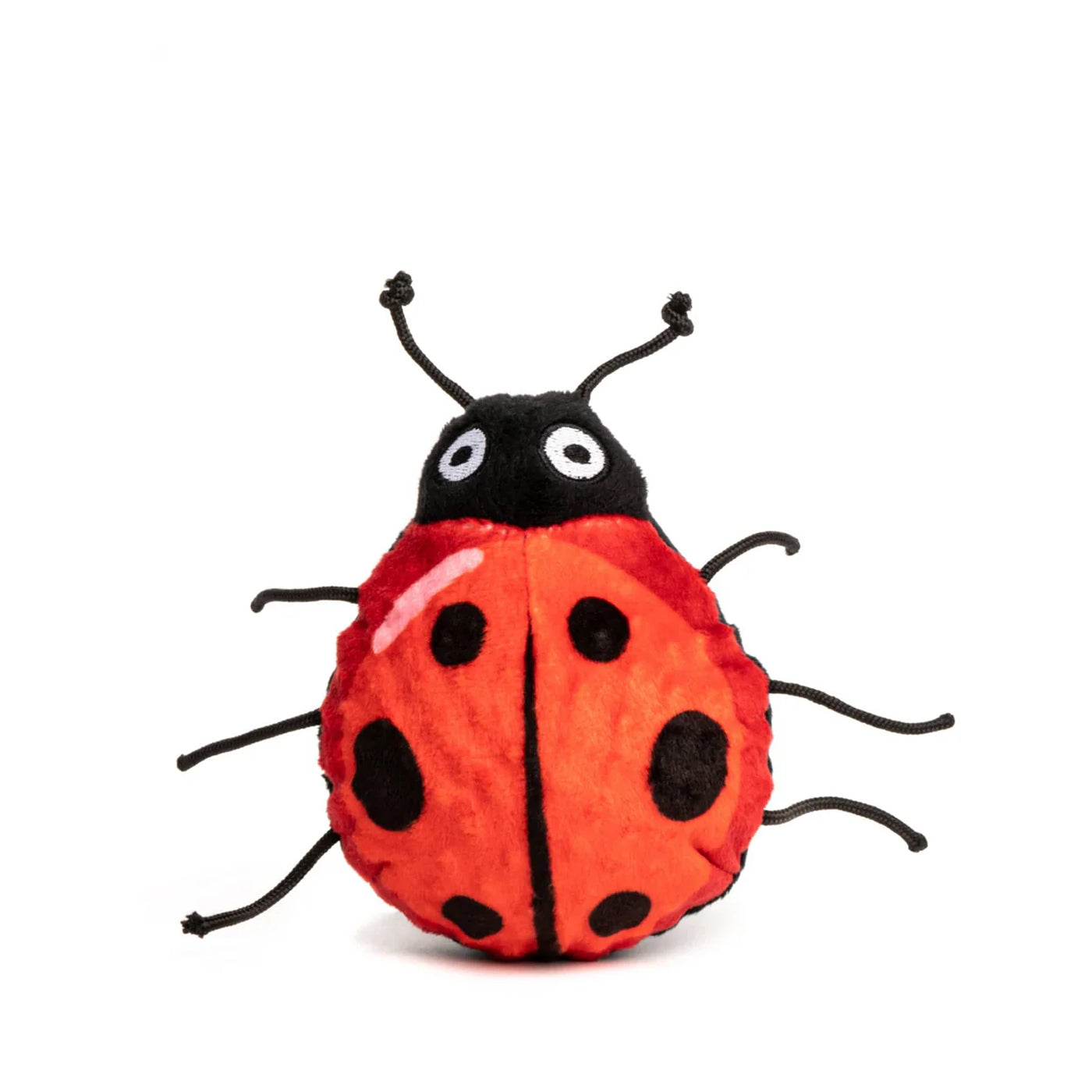 Fab Dog Lady Bug Fabball Squeaker interactive plush toy