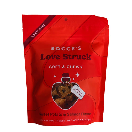 Bocce's Bakery Love Struck Soft and Chewy sweet potato and salmon flavored treats