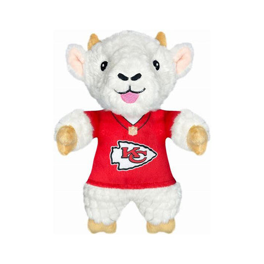 Patrick Mahomes GOAT plush dog squeaker toy