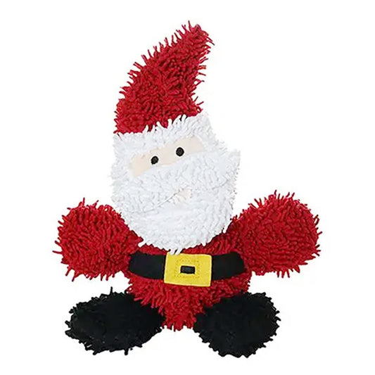 Mighty toy Santa dog toy with shaggy material