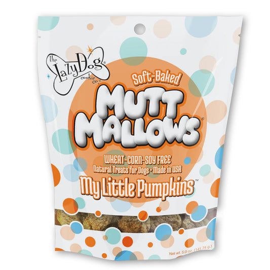 The Laxy Dog Mutt Mallows Pumpkin flavored soft and chewy dog treats