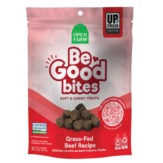 Open Farm Be Good Dog chewy bite treats Grass Fed Beef flavored