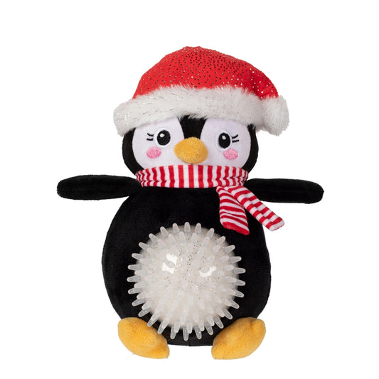 Plush Penguin with santa hat and scarf