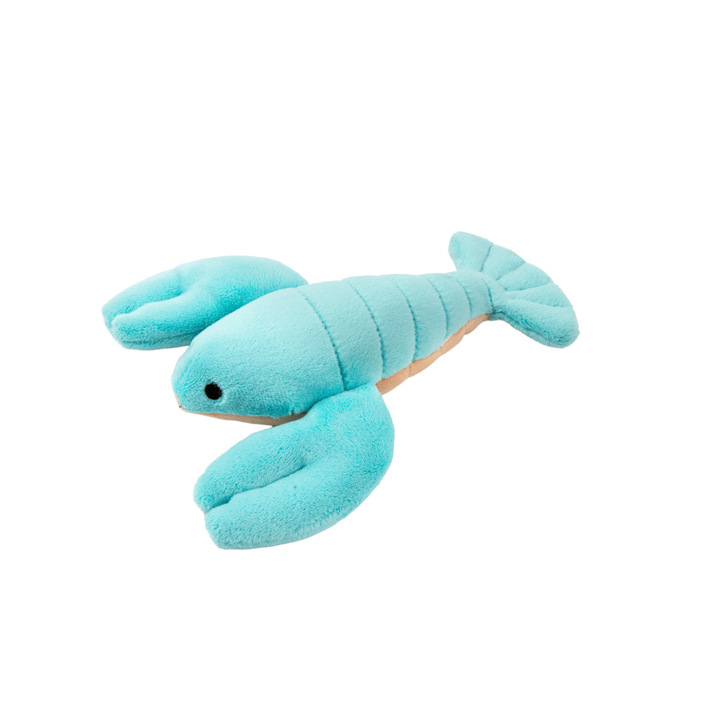 Fluff and Tuff Mini Turquoise Lobster Pet Toy with squeaker inside
