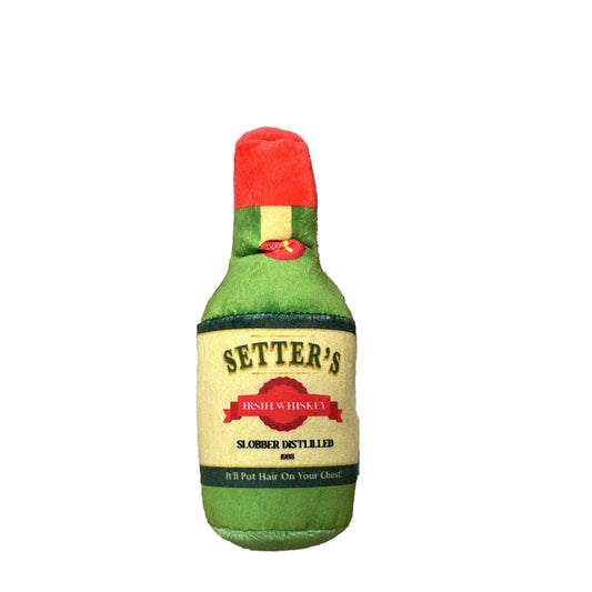 Setter's Irish Whiskey pet plush dog toy