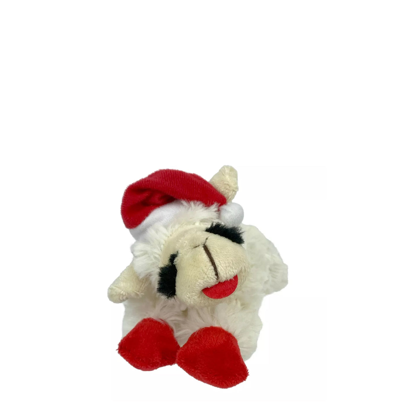 Multipet Shari Lewis Lamb Chop laying Christmas Santa Dog Plush toy Small mini size