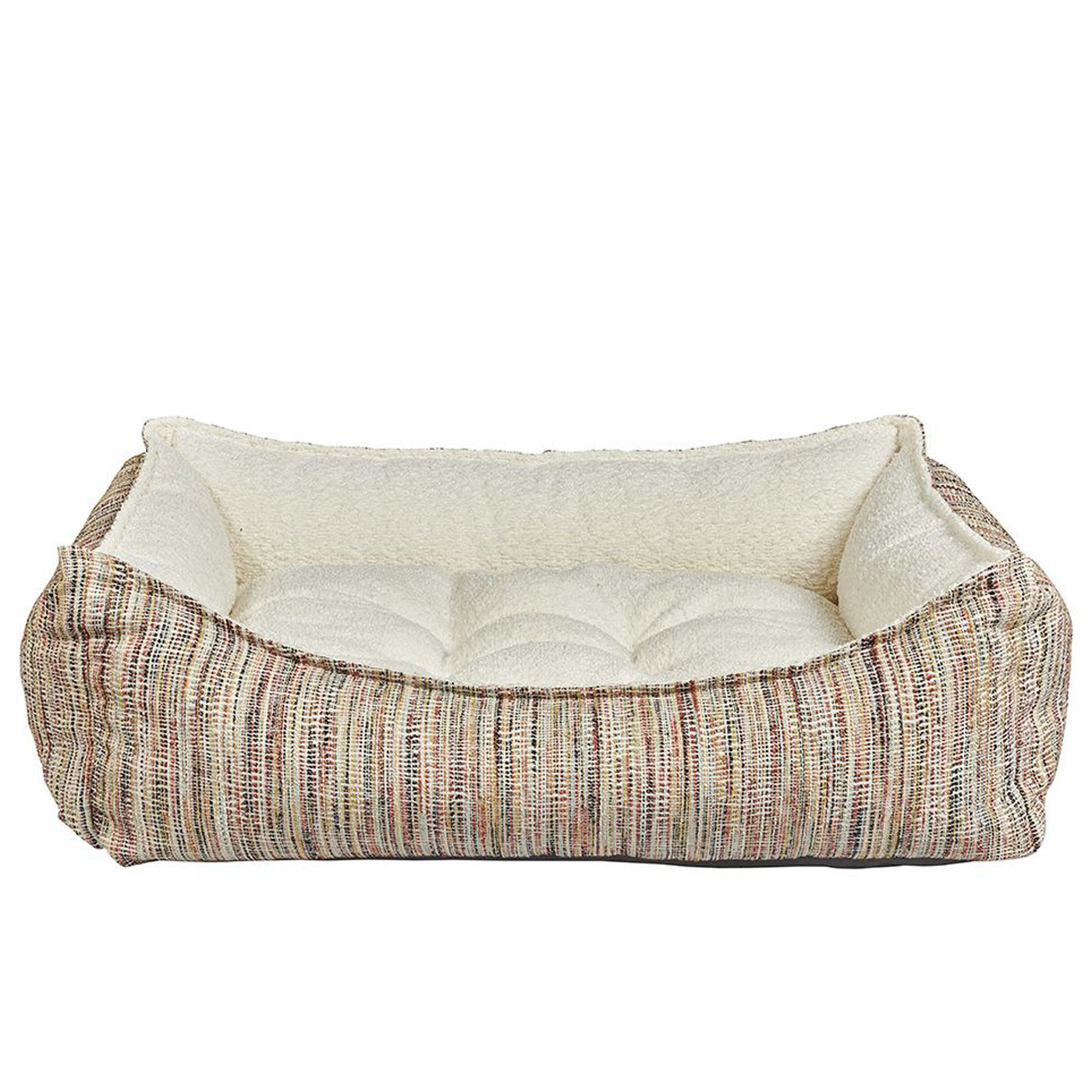 Bowser Pet Bed in Sorrento Scoop fun bright colors with sherpa boucle lining