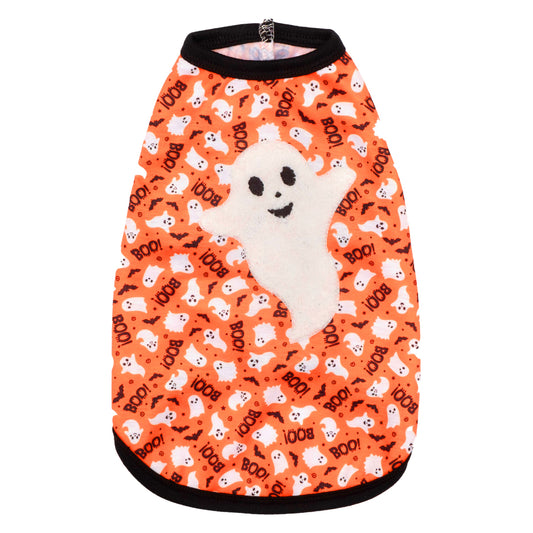 Spooky Ghost applique Halloween Festive Pet Tank top