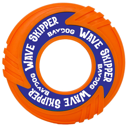 BAYDOG Wave Skipper Frisbee in orange and blue