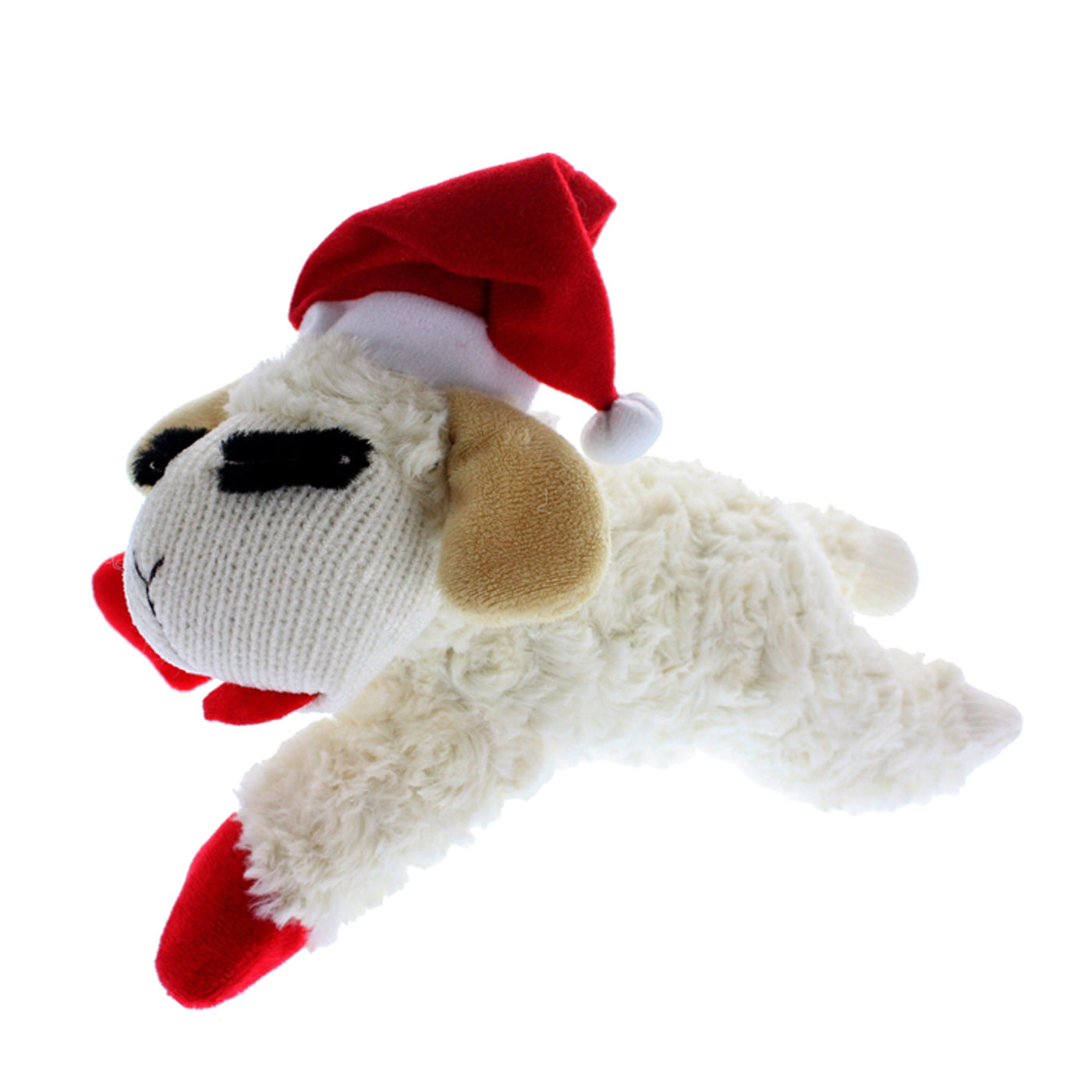 Multipet Shari Lewis Lamb Chop laying Christmas Santa Dog Plush toy Large size