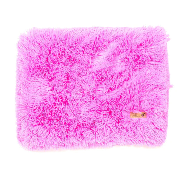 Hot pink soft shag dog blanket
