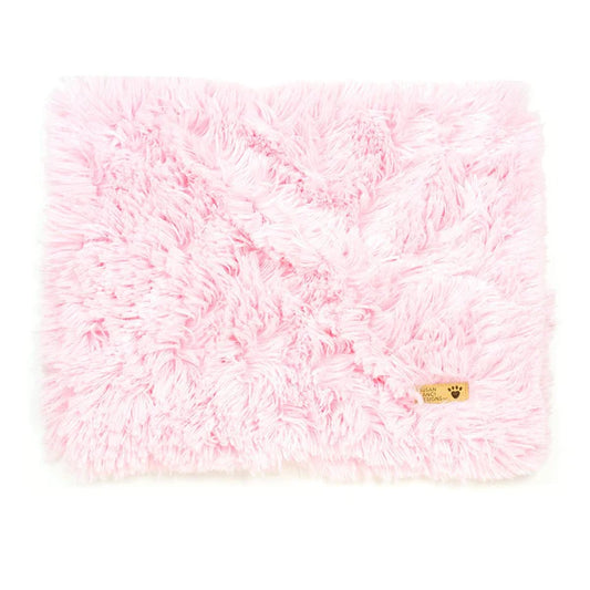 puppy pink shag blanket